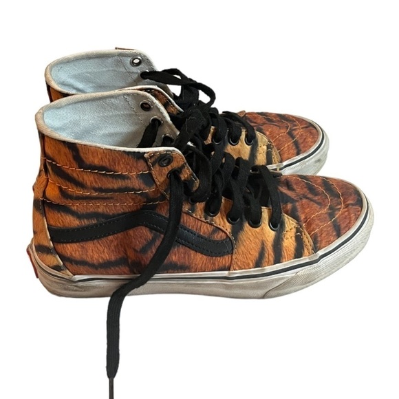 Vans SK8-Hi Tapered Sneakers in Tiger Women Sz 8 Brown Blk Logo - Picture 3 of 9